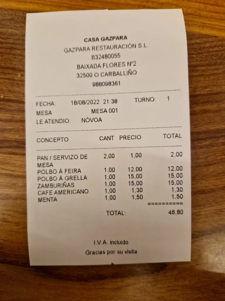 Shirley “MuseFaery” NKL_Restaurante Pulpería Casa Gazpara_O Carballiño_review