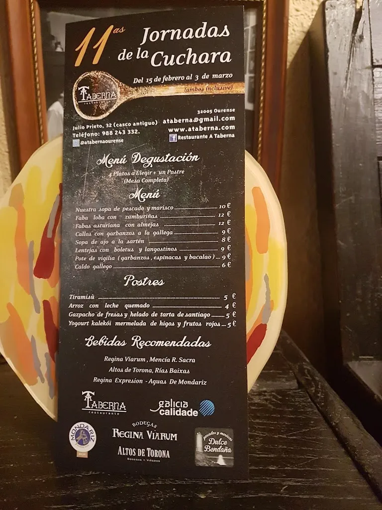 Menu_A Taberna Restaurante_Ourense_image_2