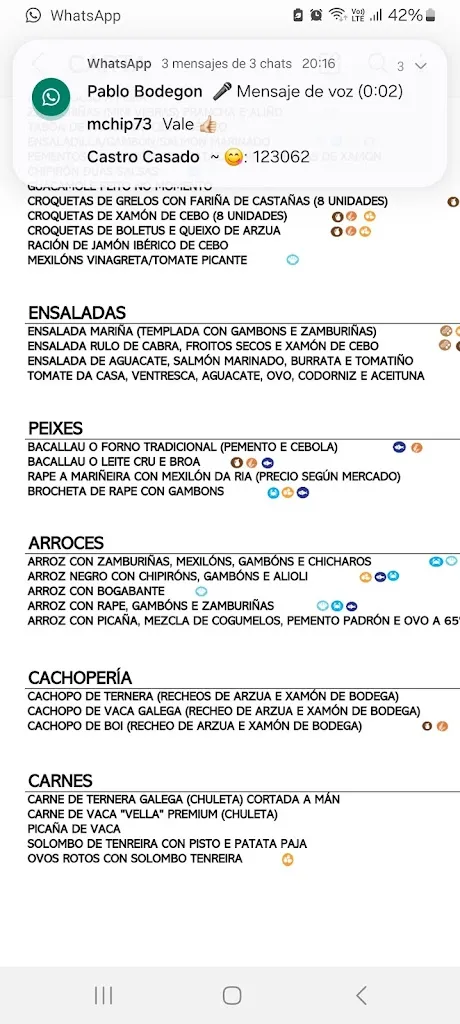 Menu_A Cachopería do Ultramarinos!_Parada de Sil_image_1