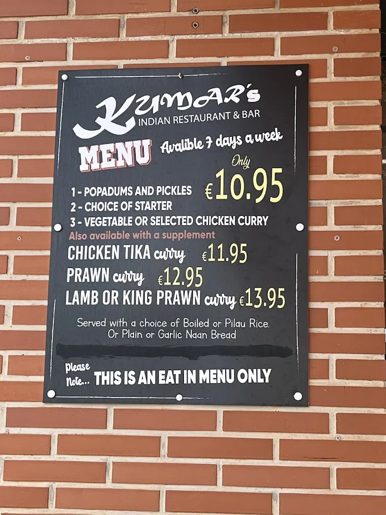 Menu_kumars indian resturant_San Fulgencio_image_4