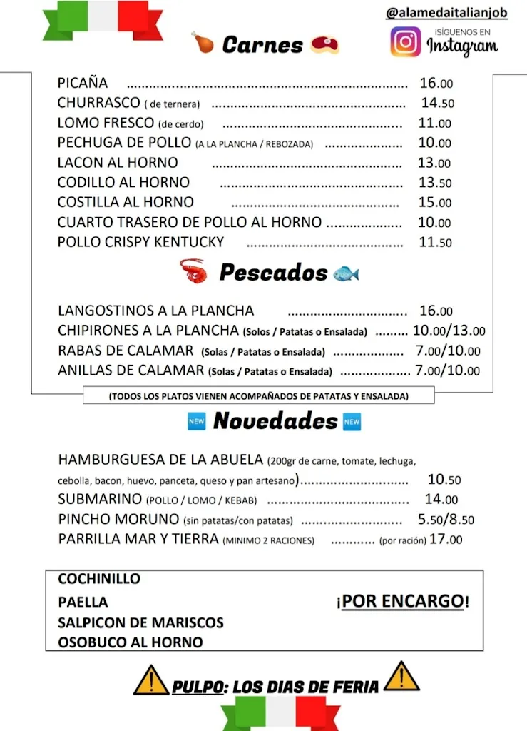 Menu_ALAMEDA & ITALIAN JOB _Carballiño O_image_3