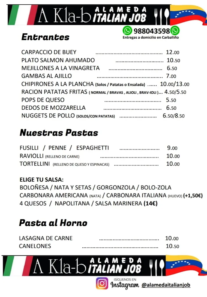 Menu_ALAMEDA & ITALIAN JOB _Carballiño O_image_4