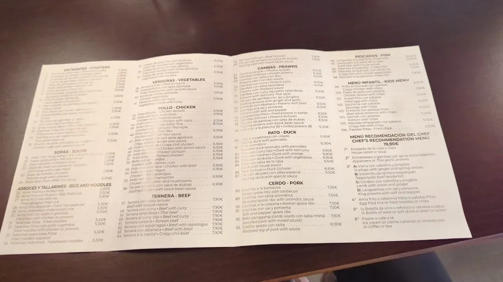 Menü_Restaurante Good Asia_San Fulgencio_Bild_1