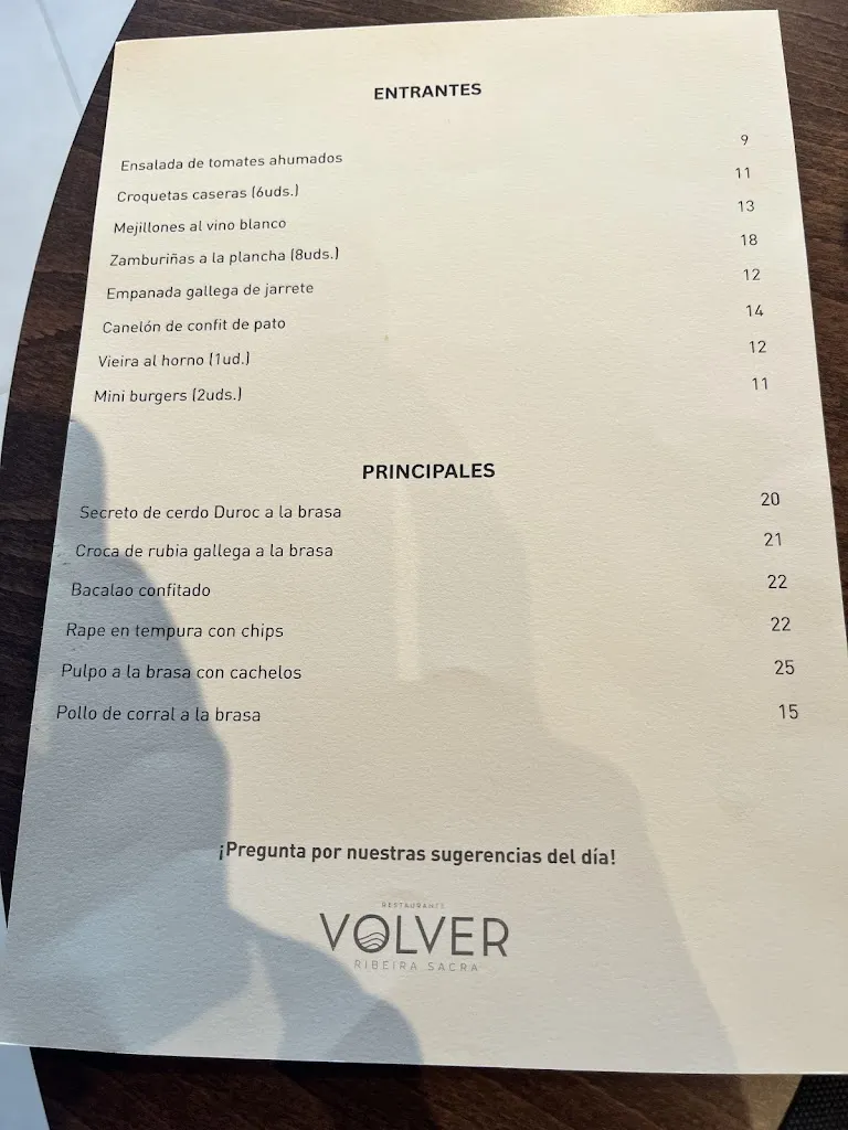 Menu_Restaurante VOLVER_San Xoán de Río_image_1
