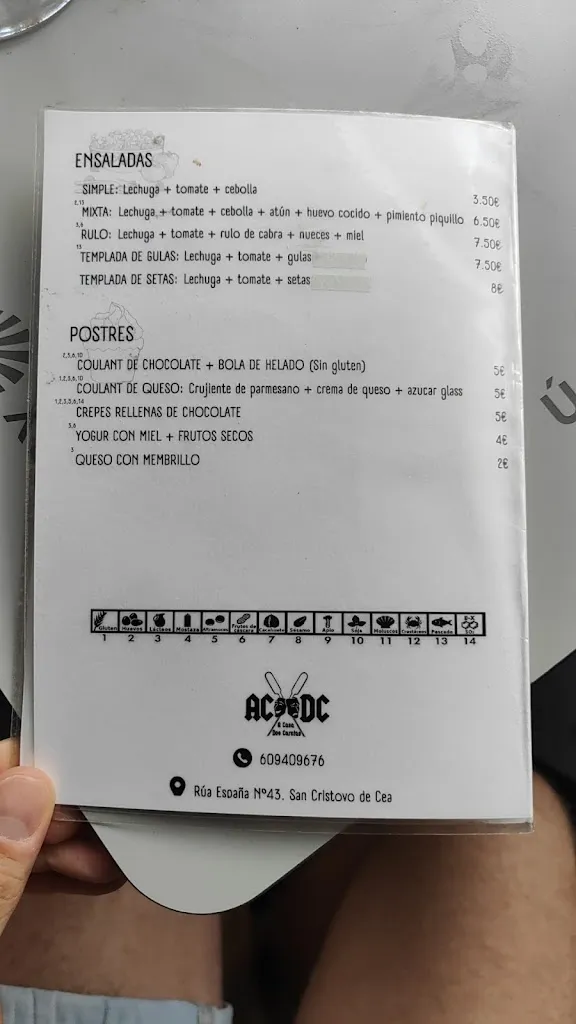 Menu_A Casa dos Caretas_San Cristovo de Cea_image_1