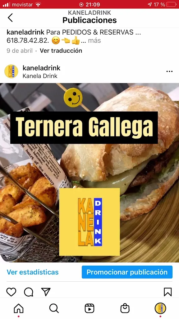 Kanela Drink restaurant in San Cristovo de Cea