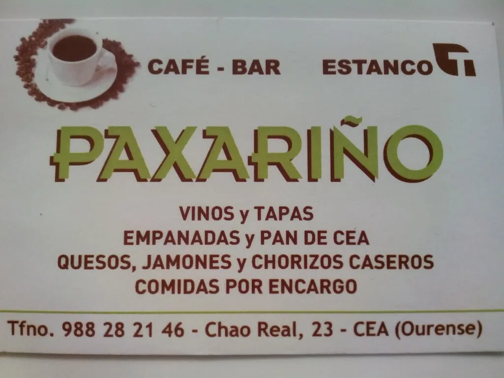Menu_Bar-estanco Paxariño_San Cristovo de Cea_image_1