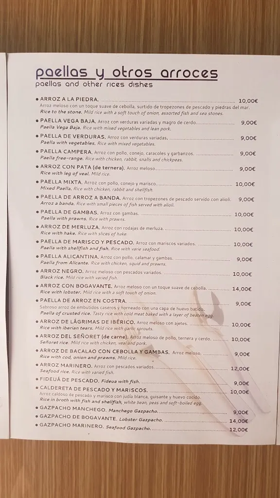 Menu_Restaurante La Paella_San Vicente del Raspeig/Sant Vicent del Raspeig_immagine_3