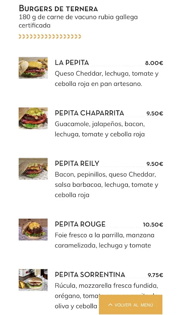 Menü_La Pepita Burger Bar - Pontevedra_Pontedeva_Bild_1