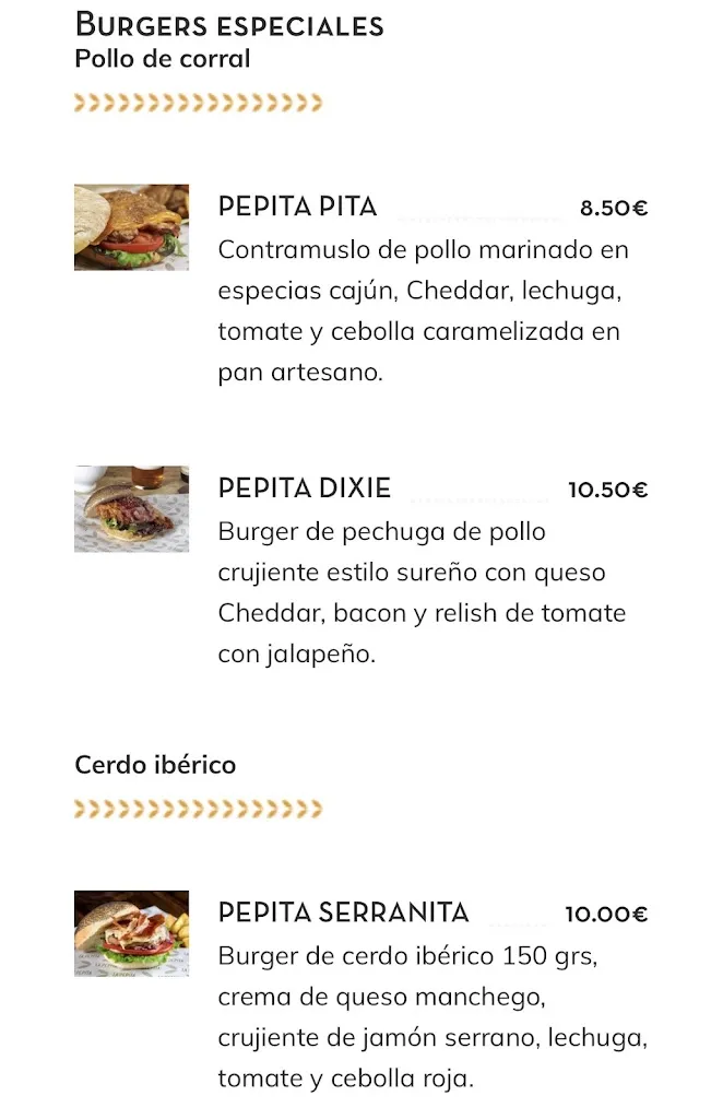 Menü_La Pepita Burger Bar - Pontevedra_Pontedeva_Bild_4