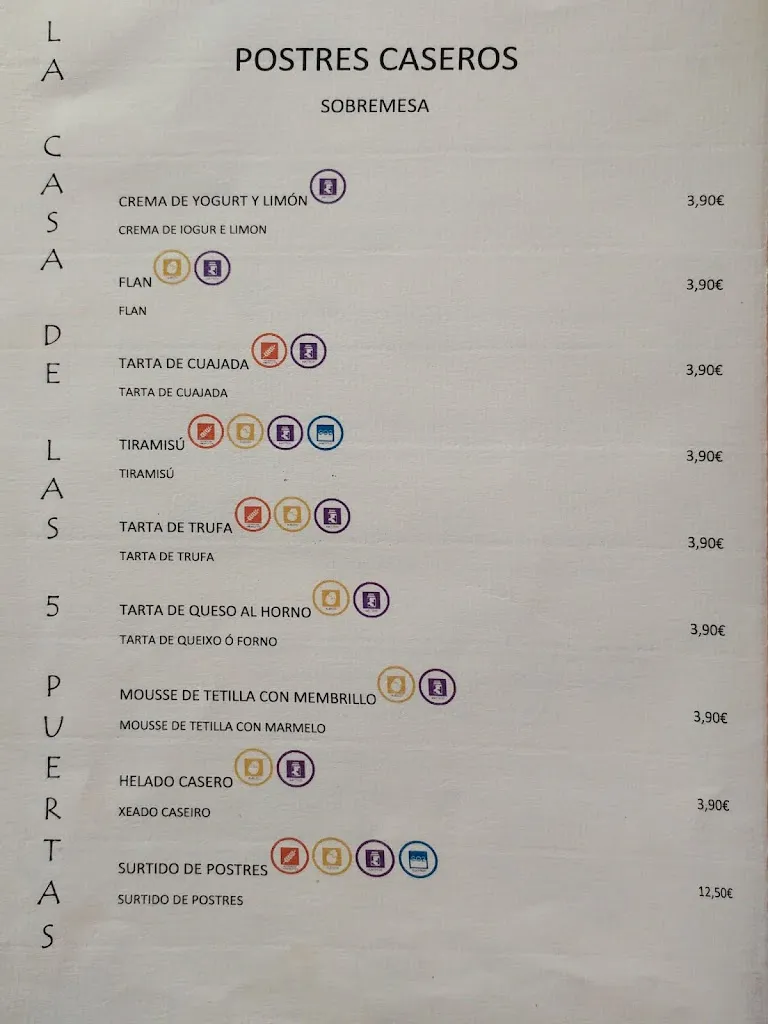 Menu_Restaurante La Casa De Las 5 Puertas_Pontedeva_image_4