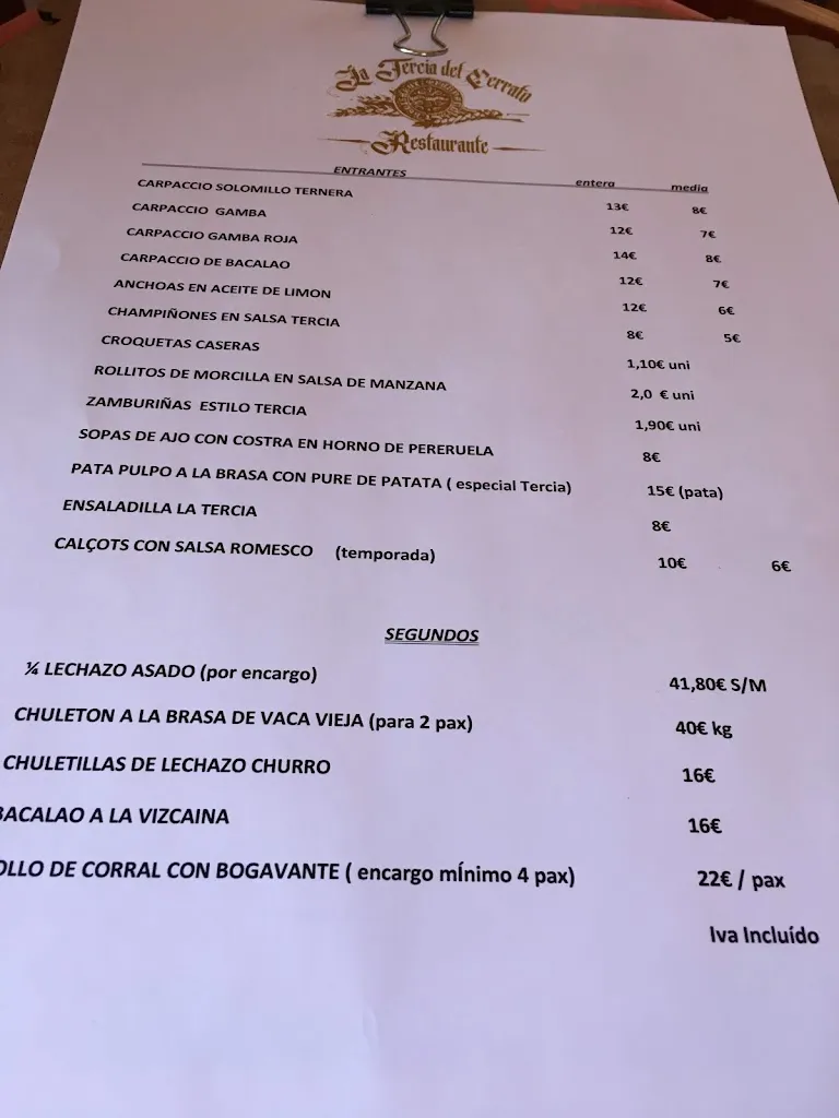 Menu_La Tercia Del Cerrato_Alba de Cerrato_image_2