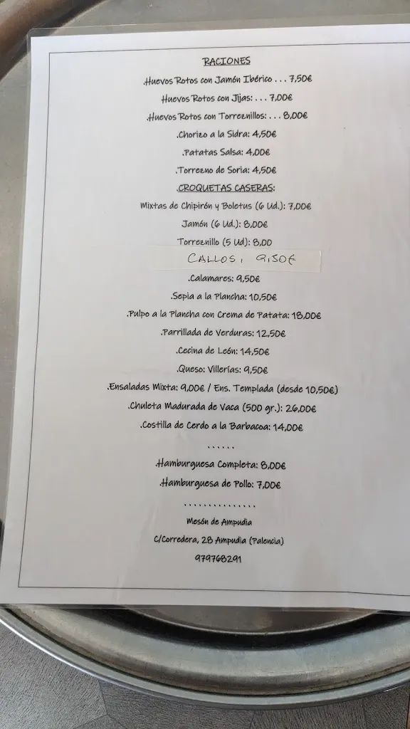 Menu_Restaurante El Mesón de Ampudia_Ampudia_image_2
