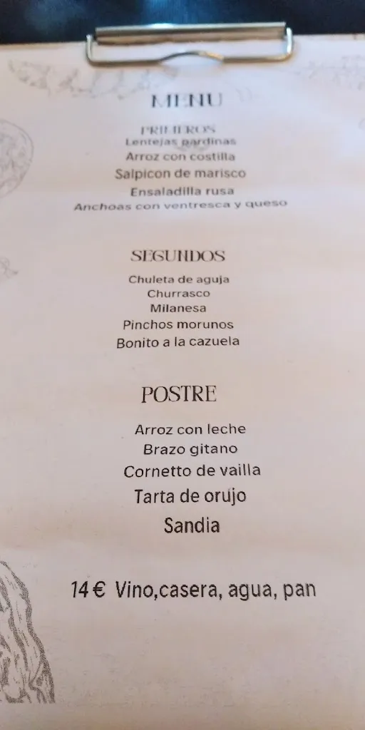 Menu_Bar Restaurante 