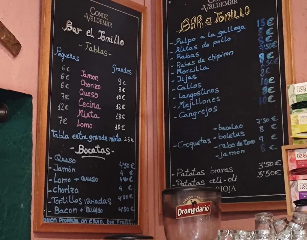 Menu_BAR EL TOMILLO_Barruelo de Santullán_immagine_1