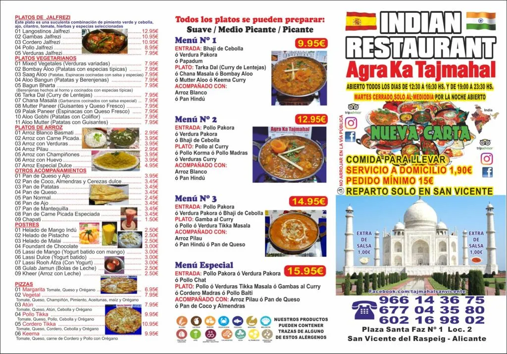 Menu_Indian Restaurant Agra-Ka Taj Mahal_San Vicente del Raspeig/Sant Vicent del Raspeig_image_4