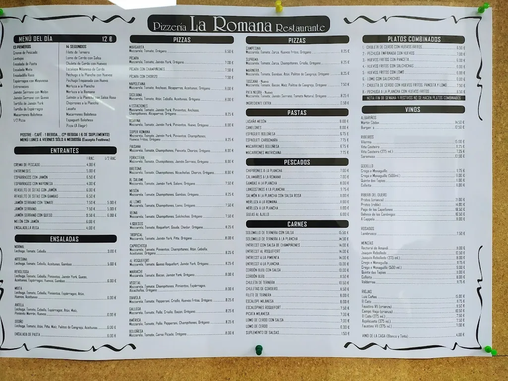 Menu_Pizzeria La Romana_Xinzo de Limia_image_1