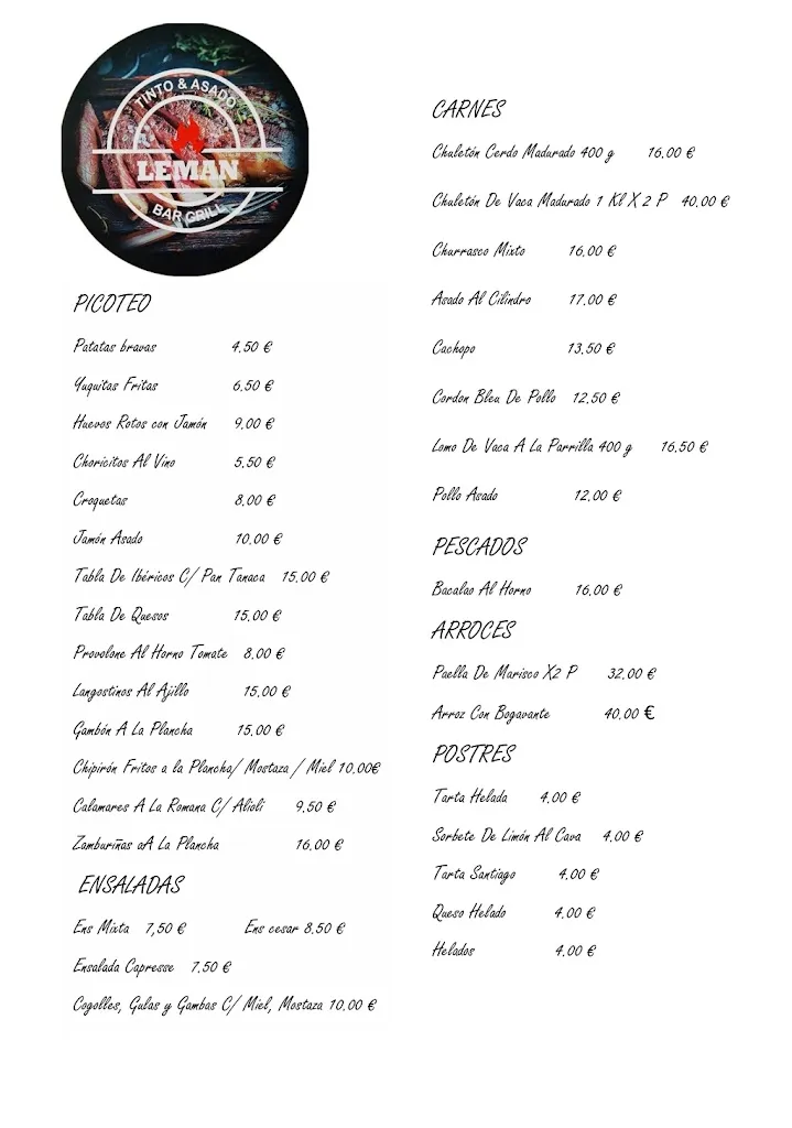 Menu_RESTAURANTE ASADOR TINTO & ASADO LEMAN_Xinzo de Limia_image_1