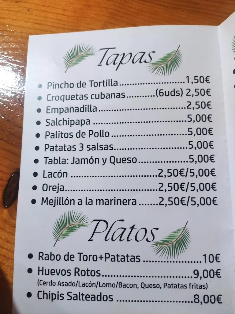 Menu_Bar Tapa Cubano_Xinzo de Limia_image_1