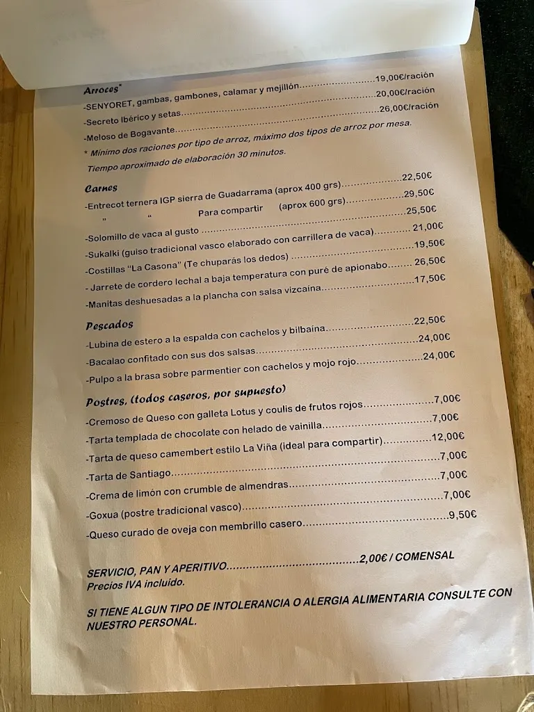 Menu_La Casona de Boadilla_Boadilla de Rioseco_image_1