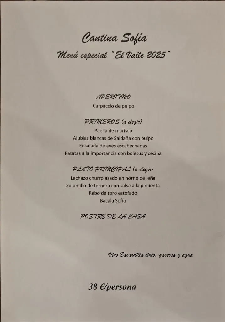 Menu_Restaurante Asador Cantina Sofía_Bustillo de la Vega_image_2