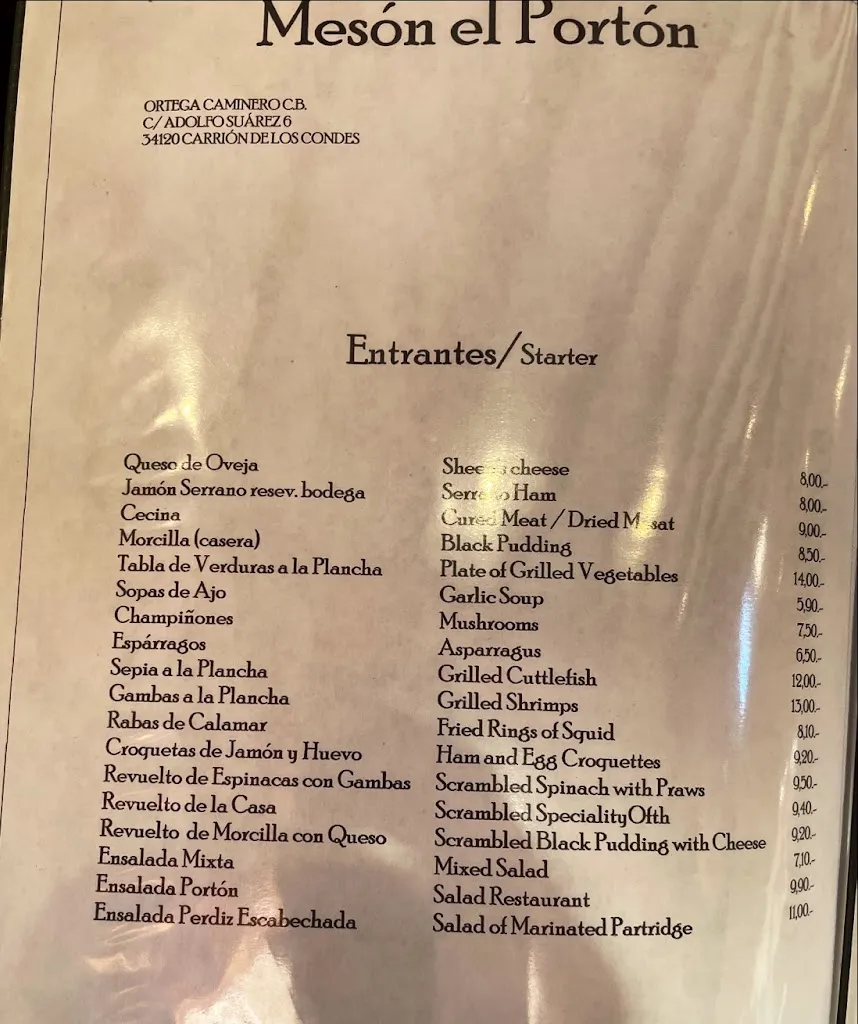 Menu_Restaurante El Portón_Carrión de los Condes_image_3