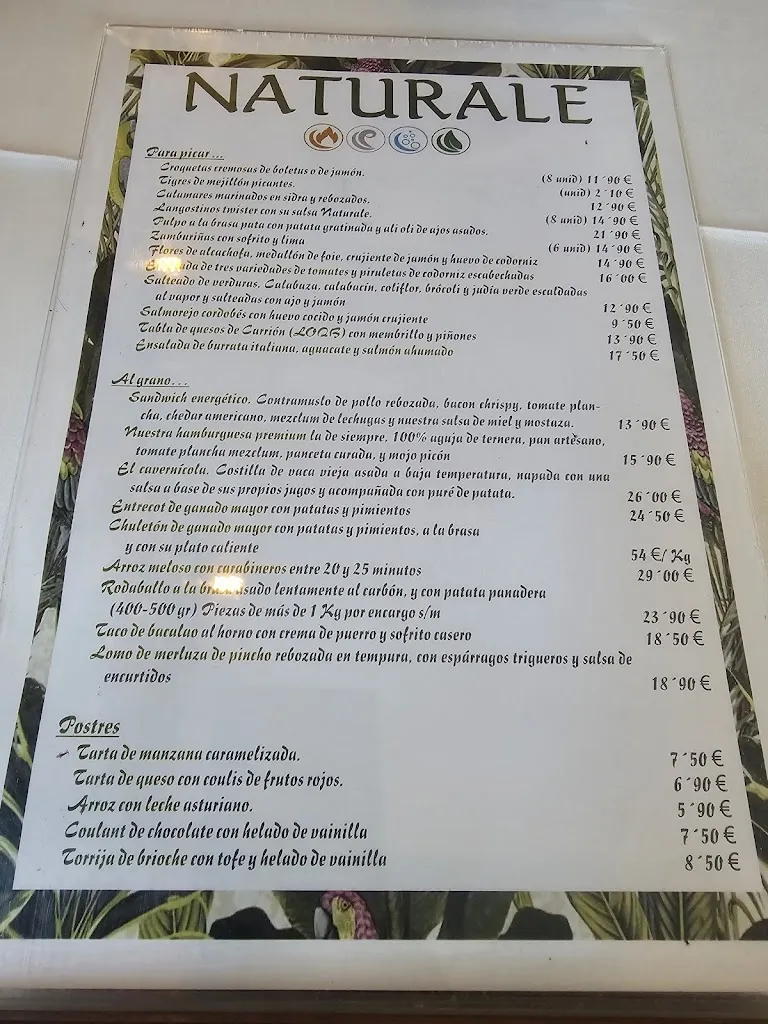 Menu_Restaurante Naturale_Carrión de los Condes_image_1
