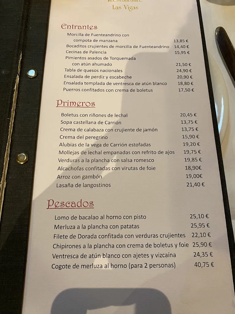 Menu_Restaurante las Vigas_Carrión de los Condes_image_1