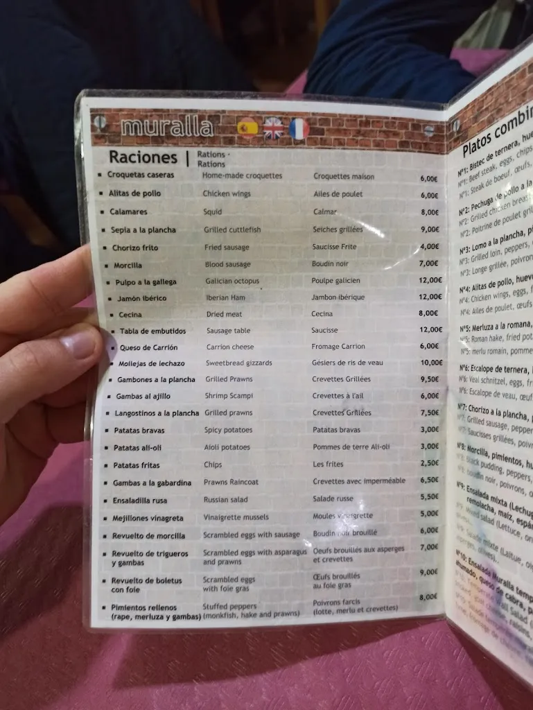Menu_Bar-Restaurante La Muralla_Carrión de los Condes_image_4
