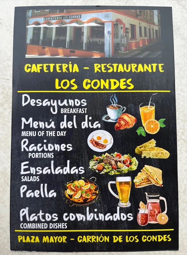 Menu_Cafetería Restaurante Los Condes_Carrión de los Condes_image_1