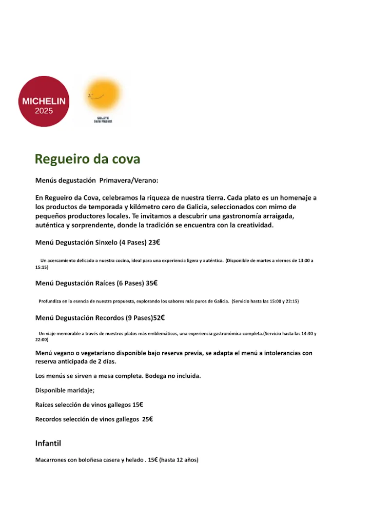 Menu_Regueiro da Cova Restaurante_Verín_image_1