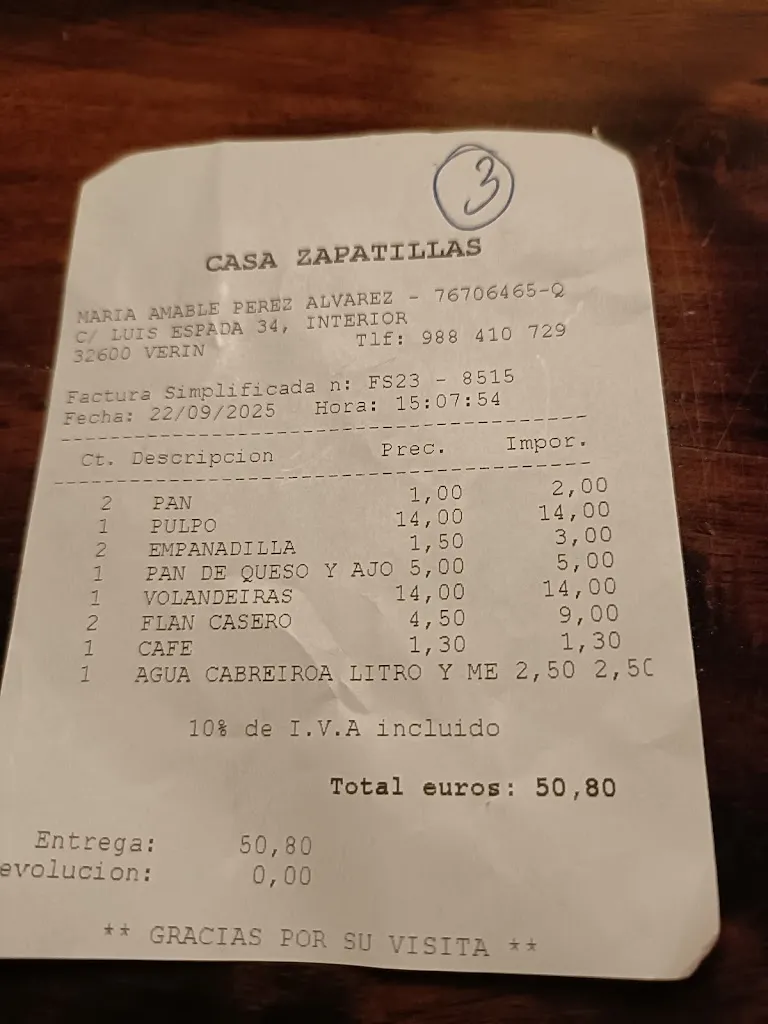 José Ramón Bravo Pereda_Restaurante Casa Zapatillas_Verín_review