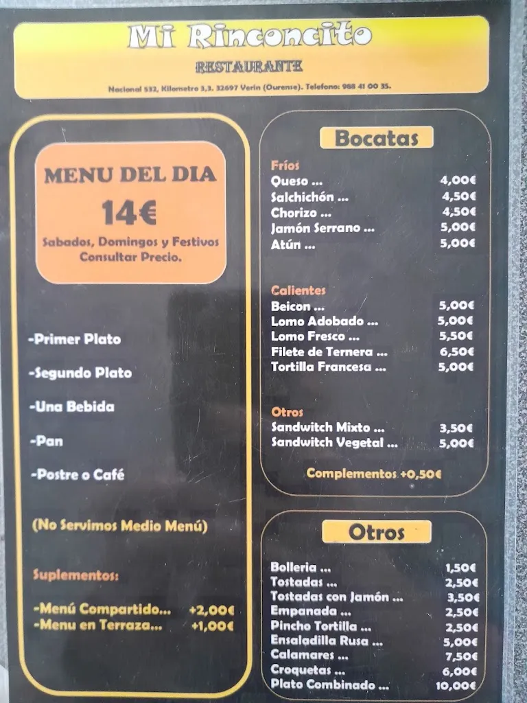 Menu_Bar Restaurante Mi Rinconcito_Verín_image_1