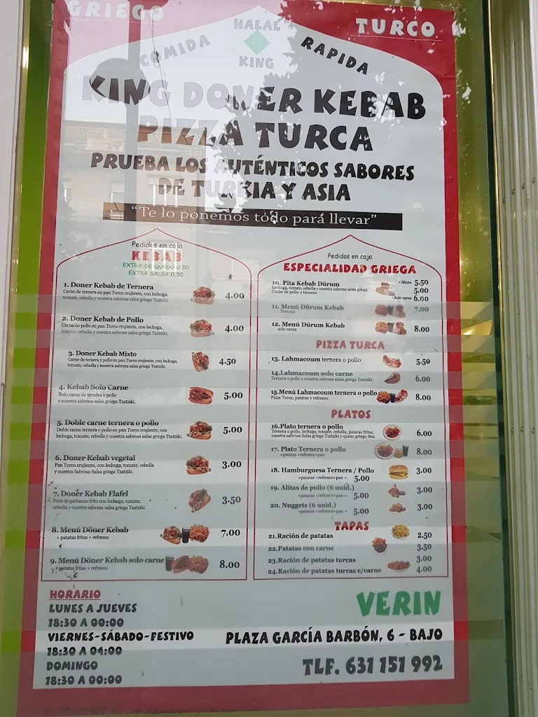 Menu_KING DONER KEBAB VERÍN_Verín_image_1
