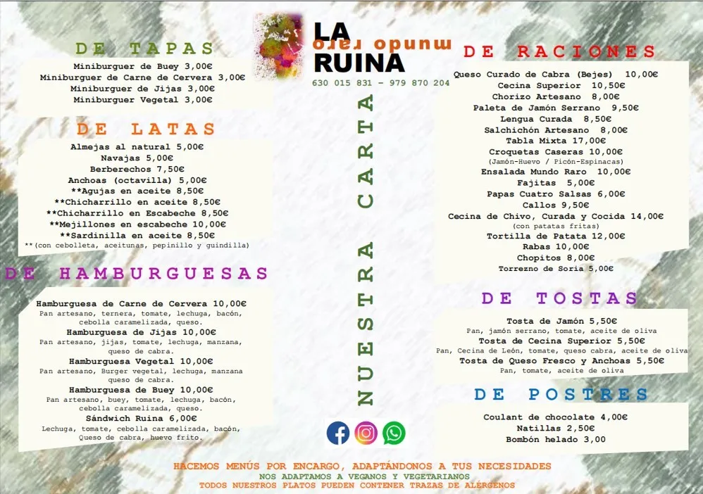 Menu_La Ruina-Mundo RaRo_Cervera de Pisuerga_image_2