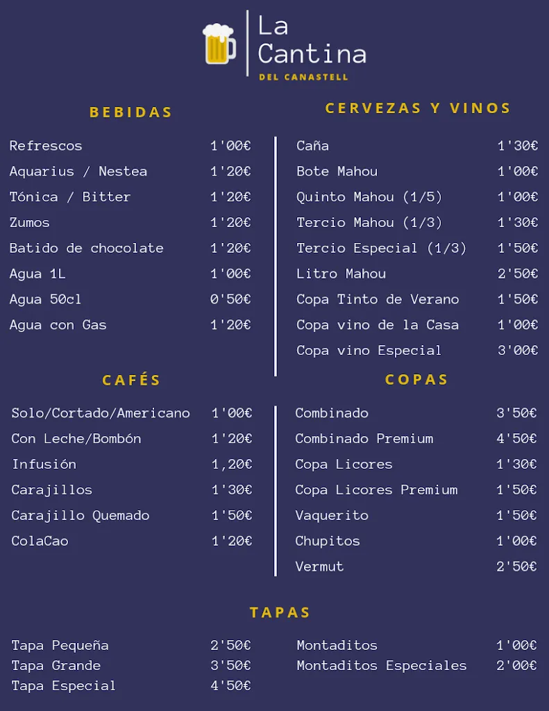 Menu_La Cantina del Canastell_San Vicente del Raspeig/Sant Vicent del Raspeig_image_2