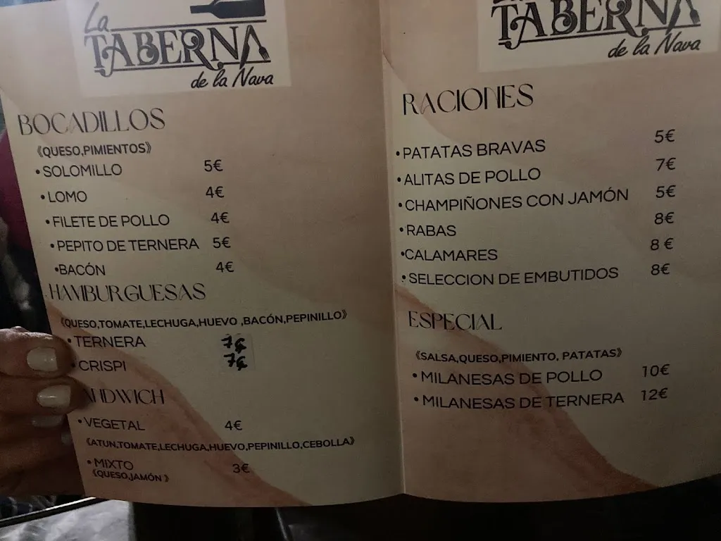 Menu_La Taberna de la Nava_Fuentes de Nava_image_1