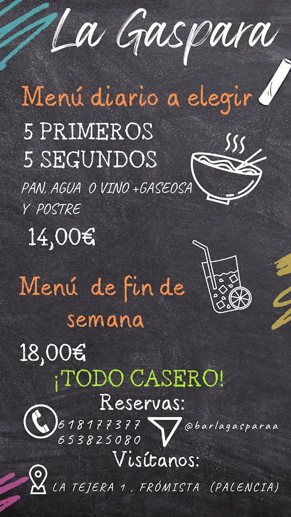 Menu_Bar La Gaspara_Frómista_image_1