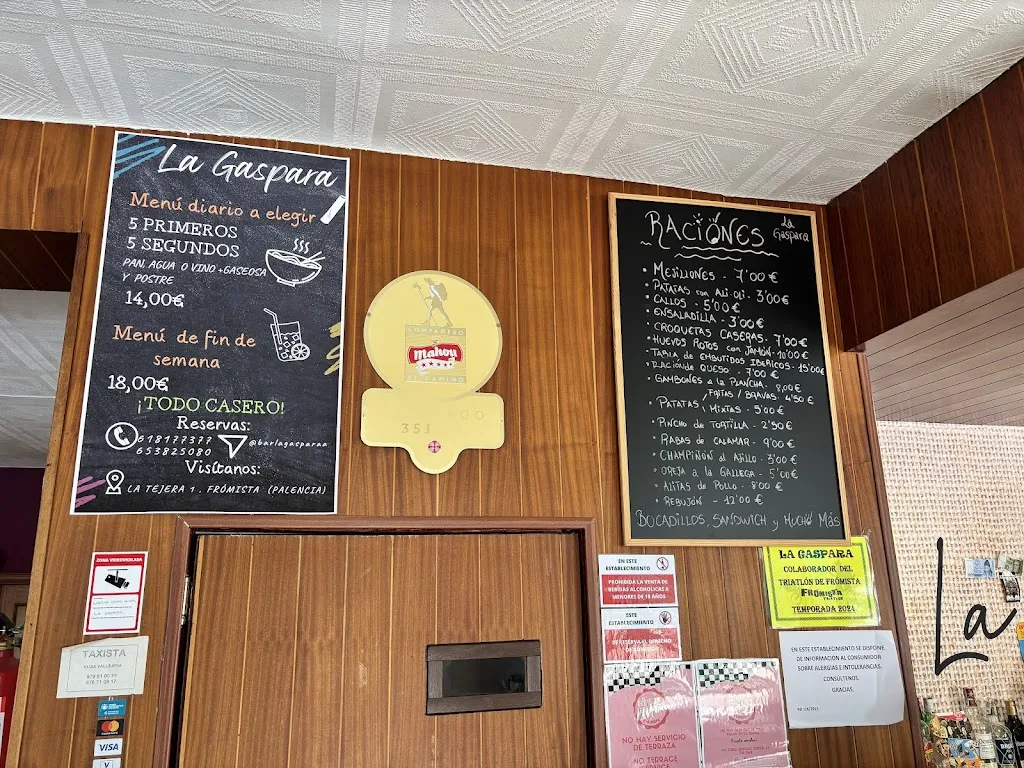 Menu_Bar La Gaspara_Frómista_image_2