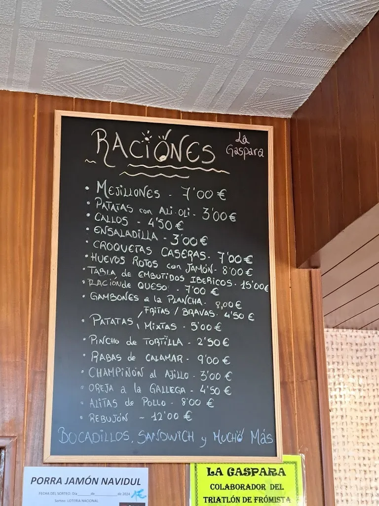 Menu_Bar La Gaspara_Frómista_image_4