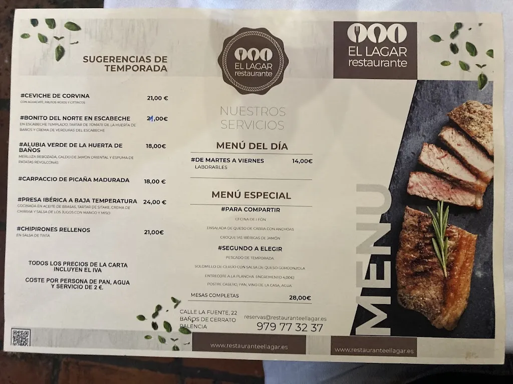 Menu_Restaurante El Lagar_Hérmedes de Cerrato_immagine_4