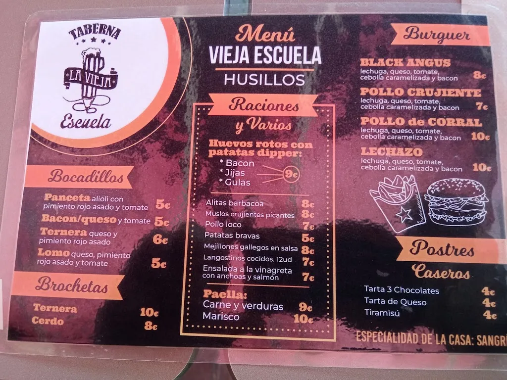 Menu_Bar la Vieja Escuela Husillos_Husillos_image_2