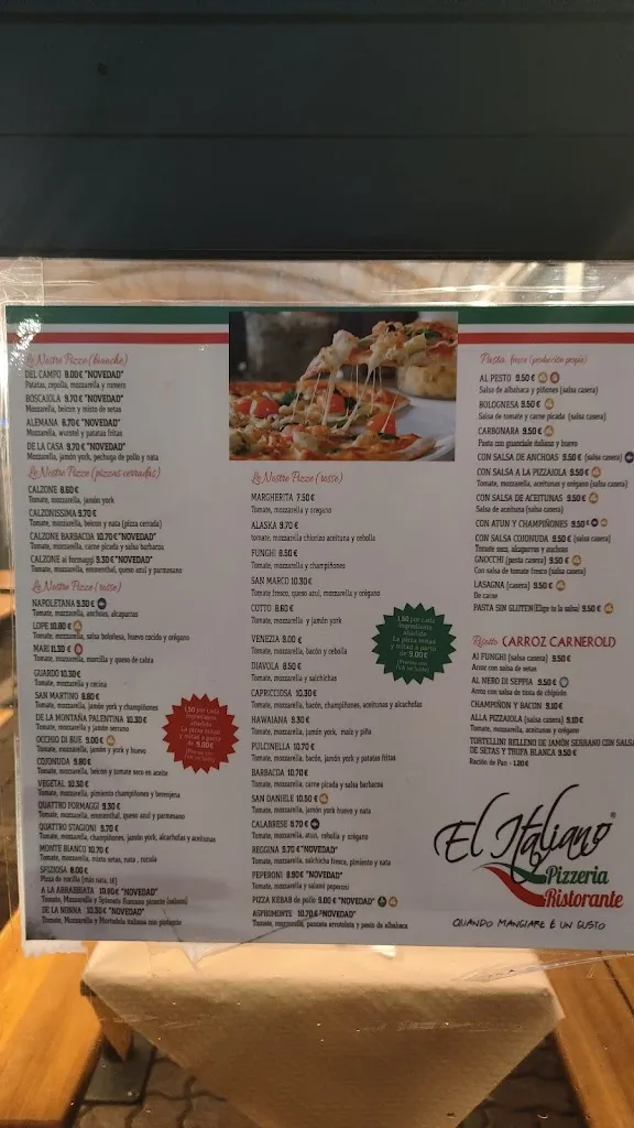 Menu_El Italiano Pizzería Restaurante_Guardo_image_4