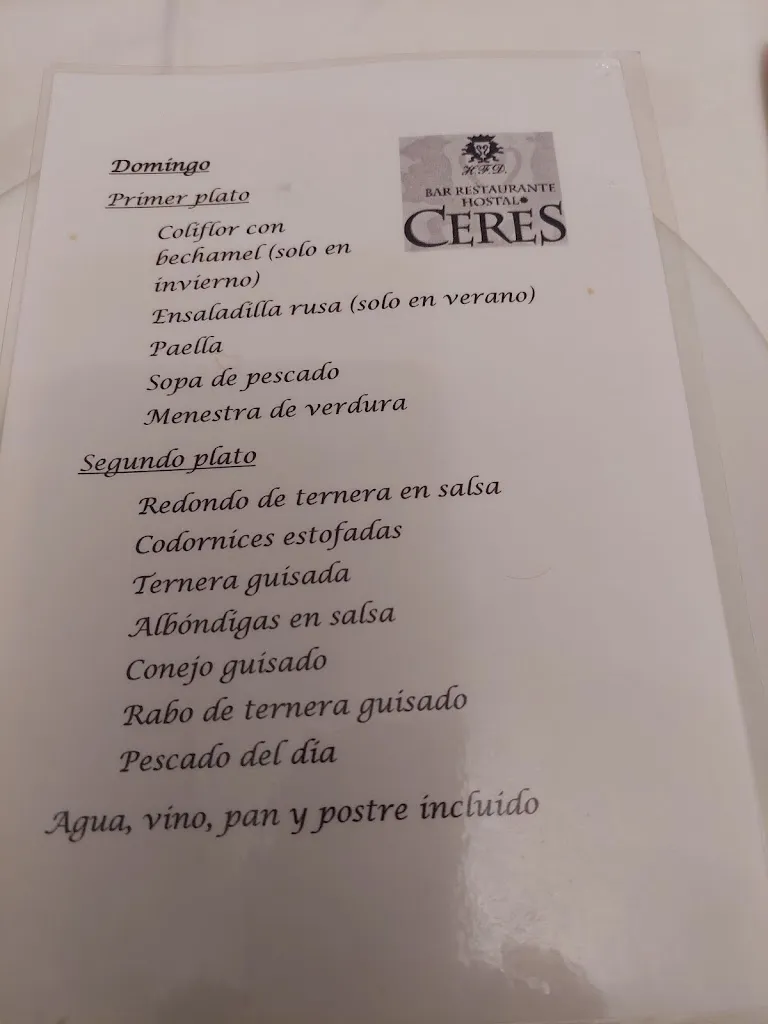Menu_Hostal restaurante ceres_Magaz de Pisuerga_image_1