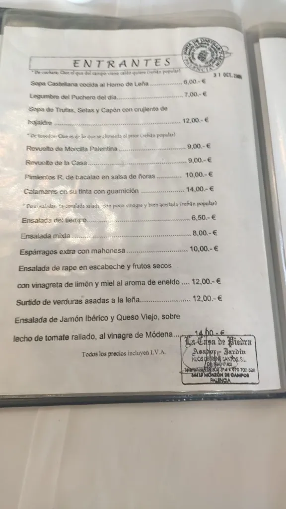 Menu_Restaurante la Casa de Piedra_Monzón de Campos_image_4