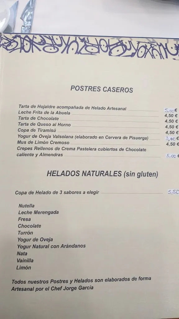 Menu_Hostal Restaurante Los Olmos_Olmos de Ojeda_image_1
