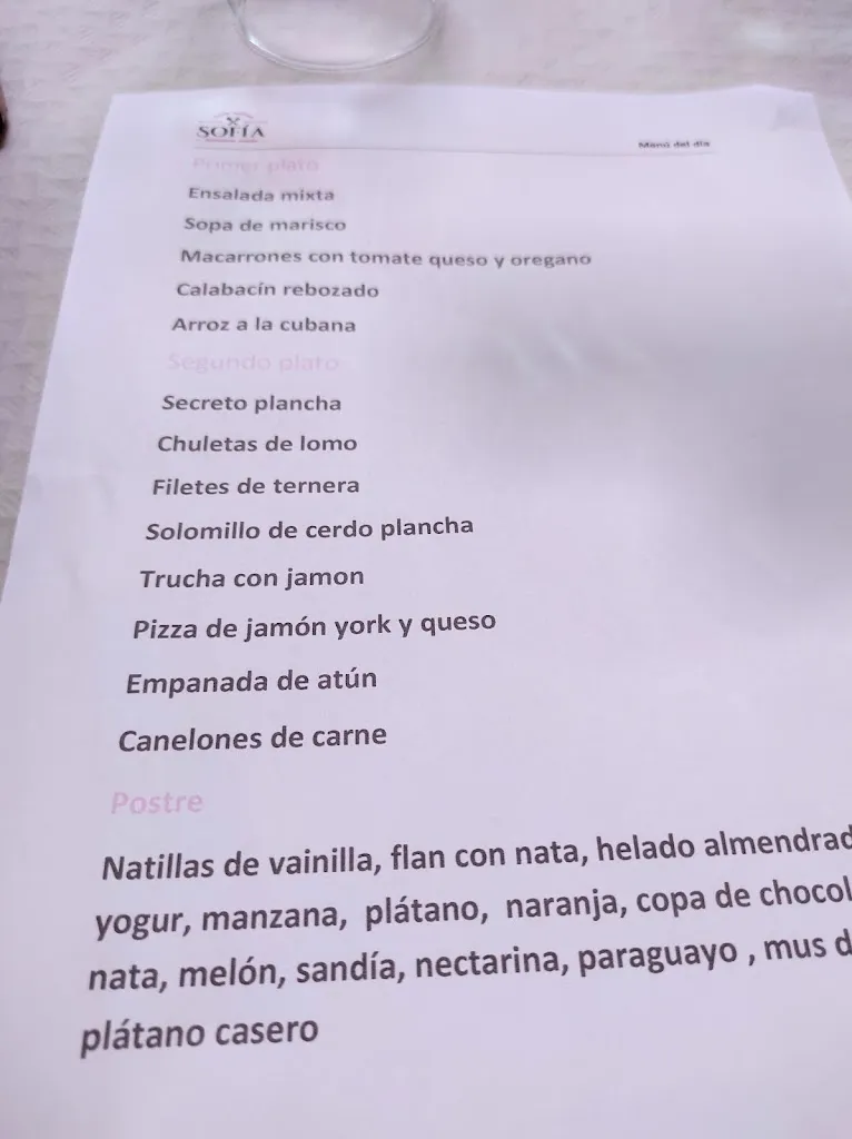 Menu_Restaurante Pensión Sofía_Paredes de Nava_image_4