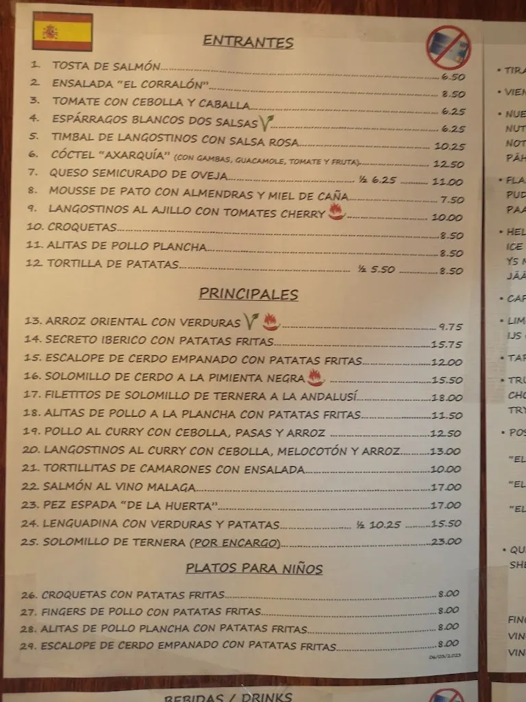 Menu_Restaurante El Corralón_Población de Arroyo_image_2