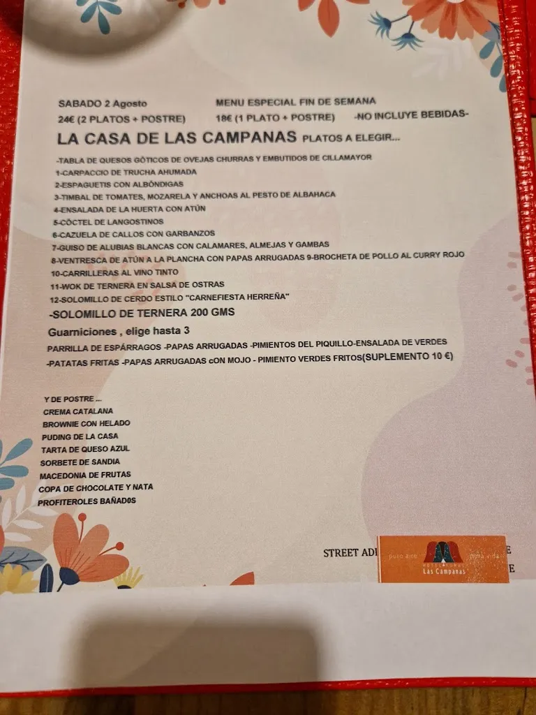 Menu_Casa de las Campanas_Salinas de Pisuerga_image_1