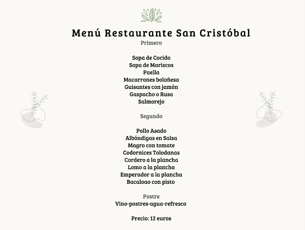Menu_Restaurante San Cristóbal_San Cristóbal de Boedo_image_1